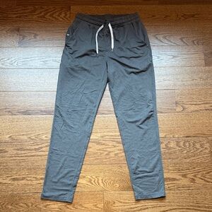 Vuori Gray/green ponto Joggers with White Drawstring - Medium
